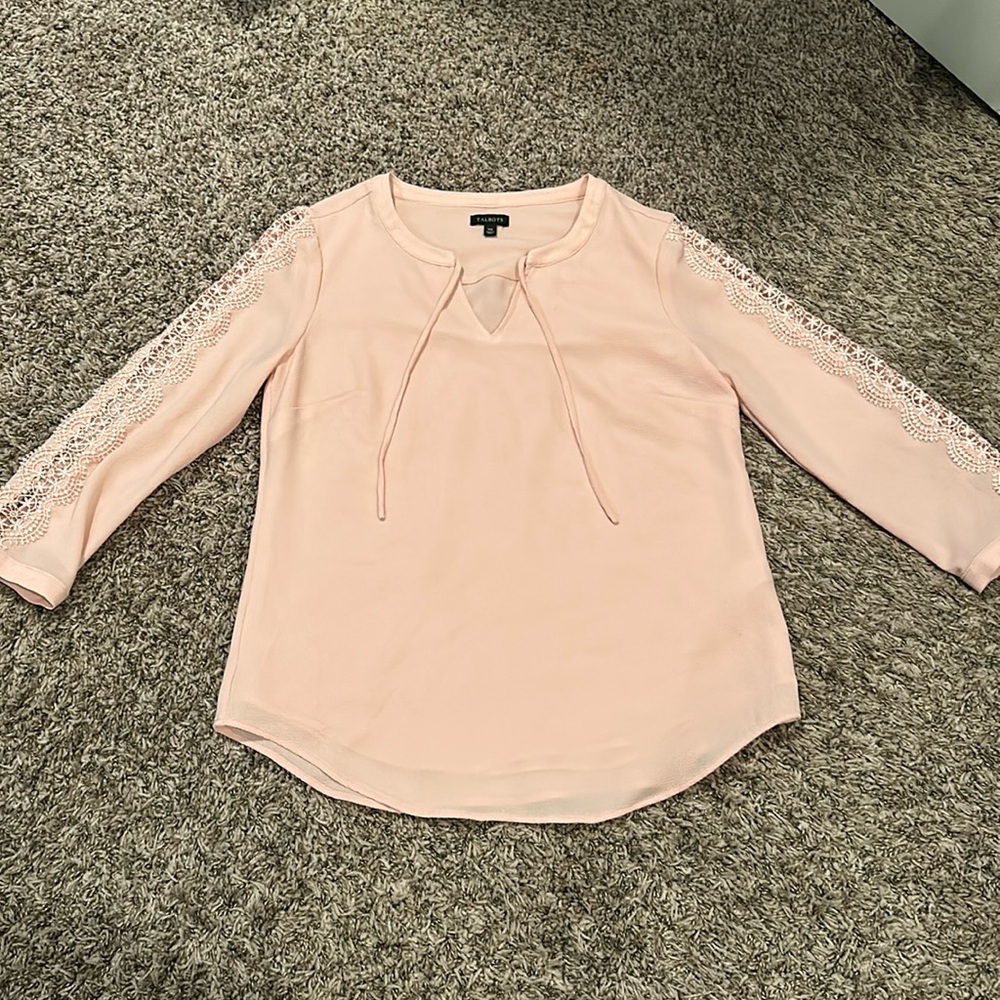 Talbots pink blouse